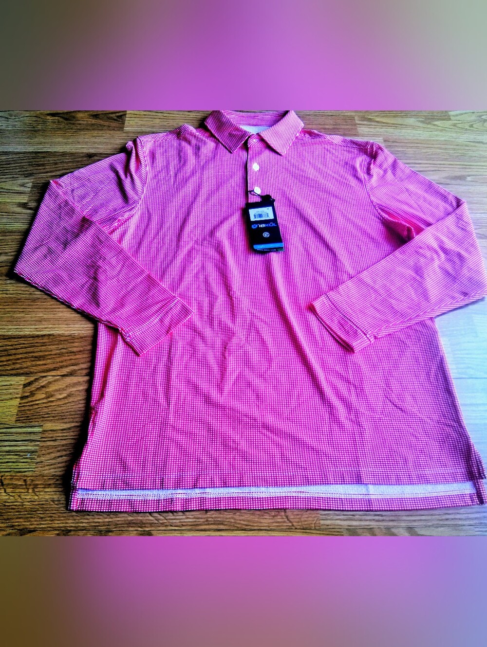 NWT Mens IBKUL, Red, White Polo Shirt Sz  M, L, XL, XXL